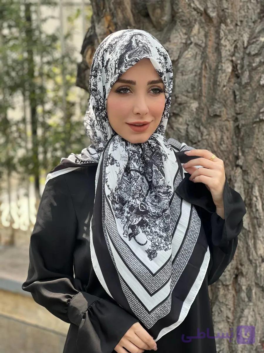 روسری نخی لمه دار کد A101