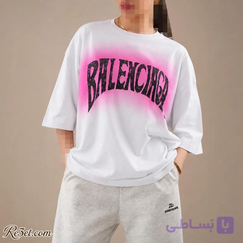 تیشرت باکسی لانگ balenciaga کد: 320002