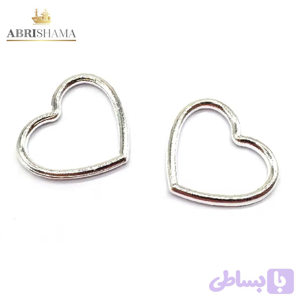 حلقه چوکر قلبی نقره ای (بسته 20 عددی)