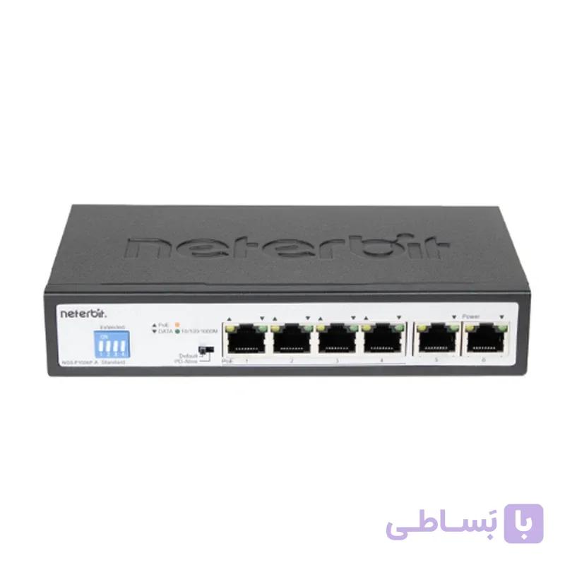 سوییچ 6 پورت نتربیت مدل NGS-F1006P-A — تصویر 1