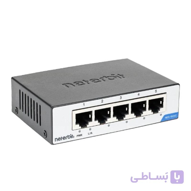 سوئیچ شبکه 5 پورت نتربیت مدل NES-1005C — تصویر 1