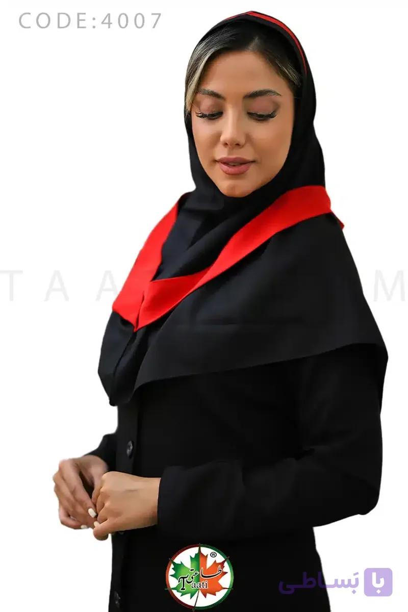 مقنعه اداری | مدل دو رنگ | کد 4007 — تصویر 1