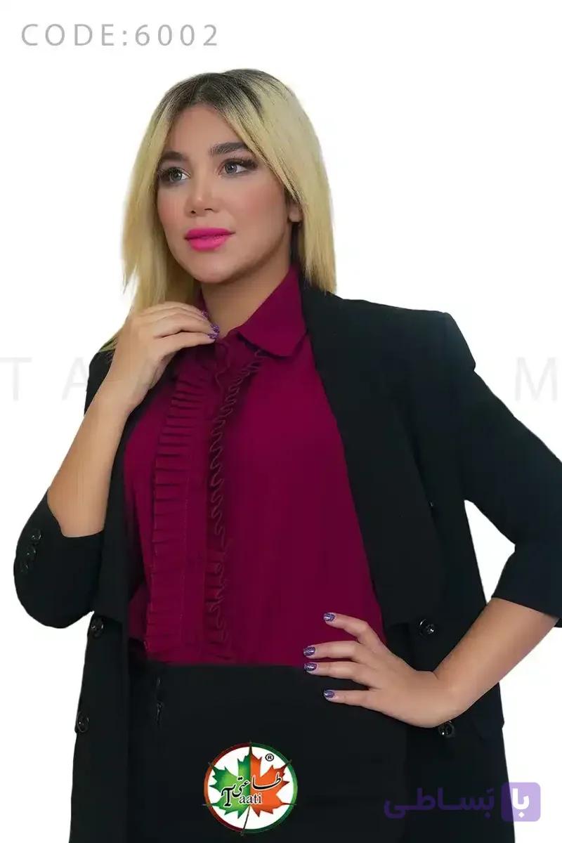 شومیز | یقه شکاری | کد 6002