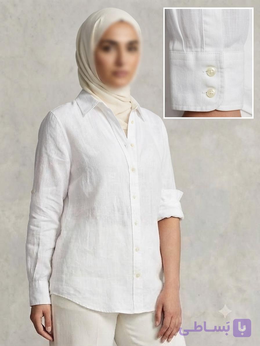 شومیز دکمه‌دار کلاسیک زنانه