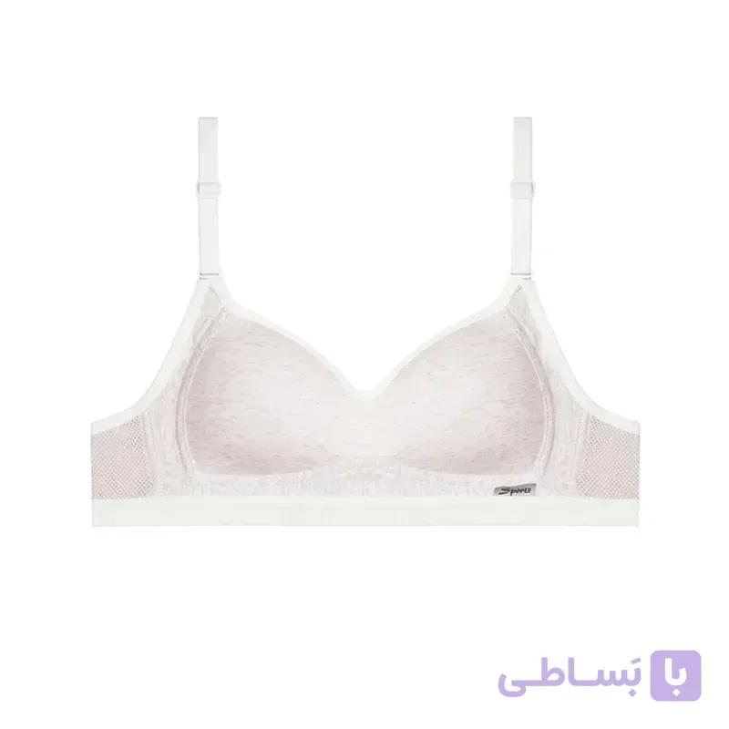 سوتین ورزشی دخترانه اسفنجی لایه دار پرسی دستک سوزنی کاپ A ضد تعریق - رستن