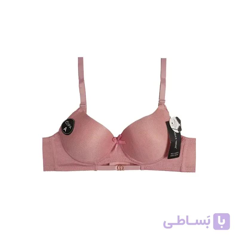 سوتین اسفنجی دخترانه فنردار نیم جک سوزنی سگکدار کاپ A - رستن