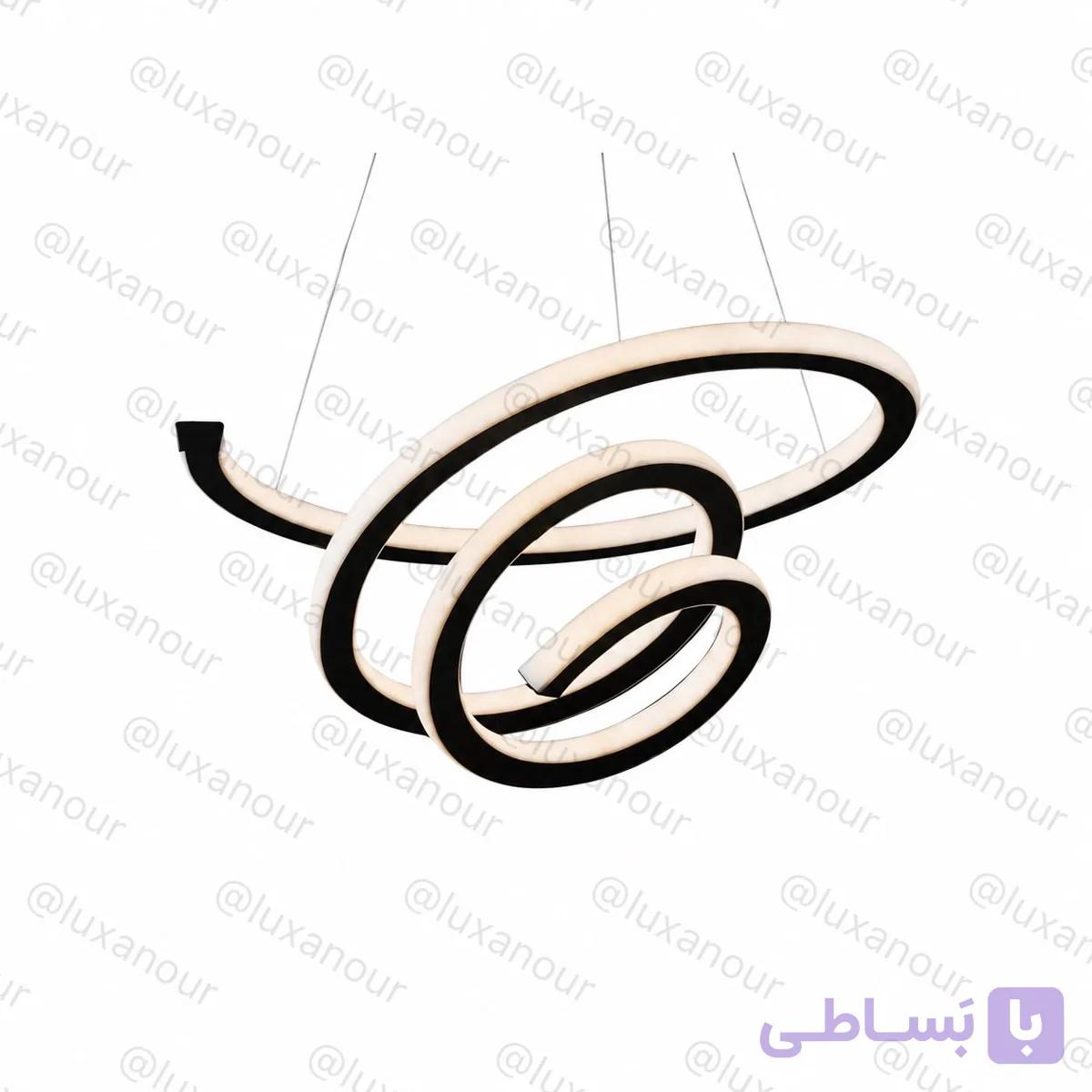 لوستر مدرن مدل مارپیچ دو طرف نور