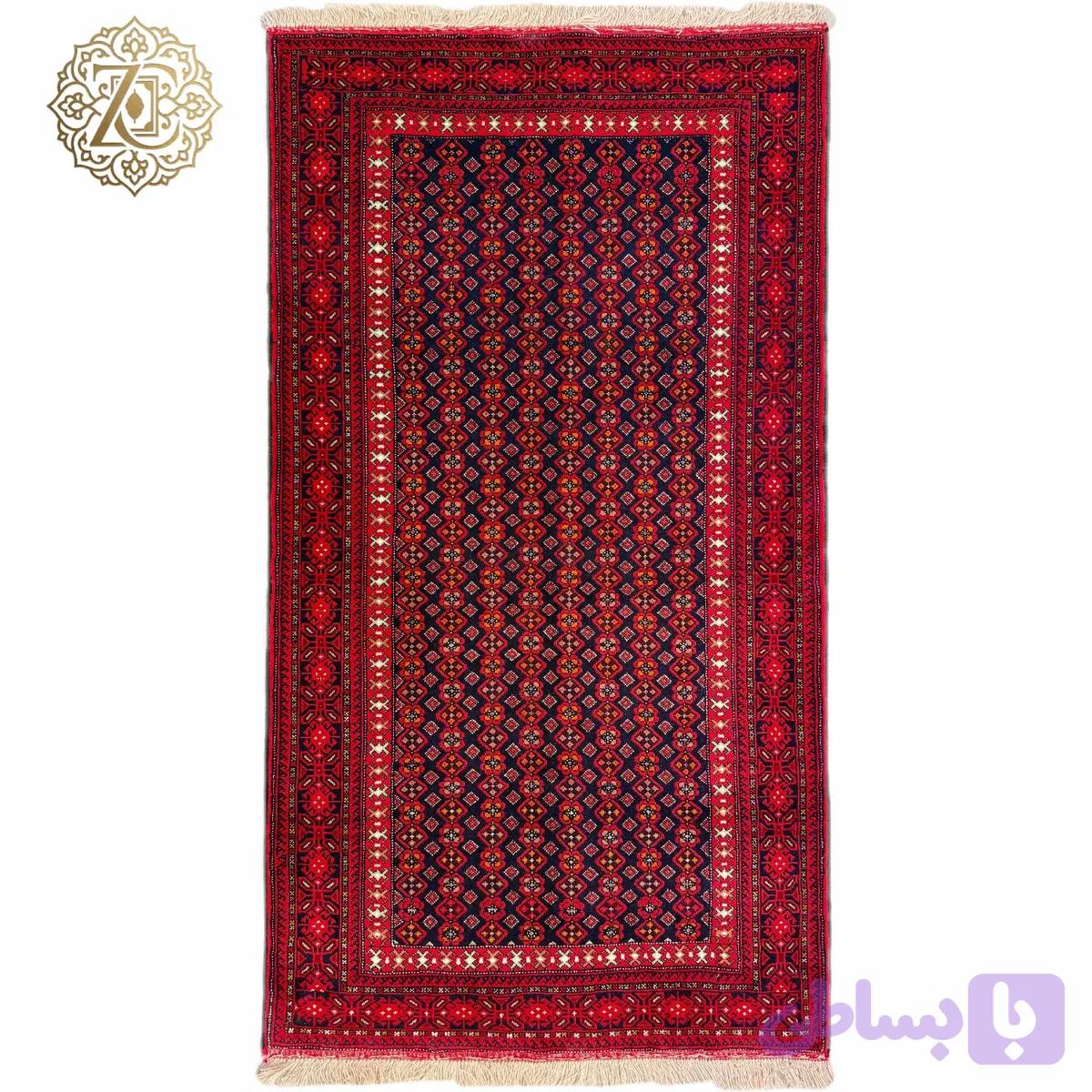 فرش دستبافت 2متری تمام پشم نقش گل‌شفتالو 40رج رنگ گیاهی کد0200020