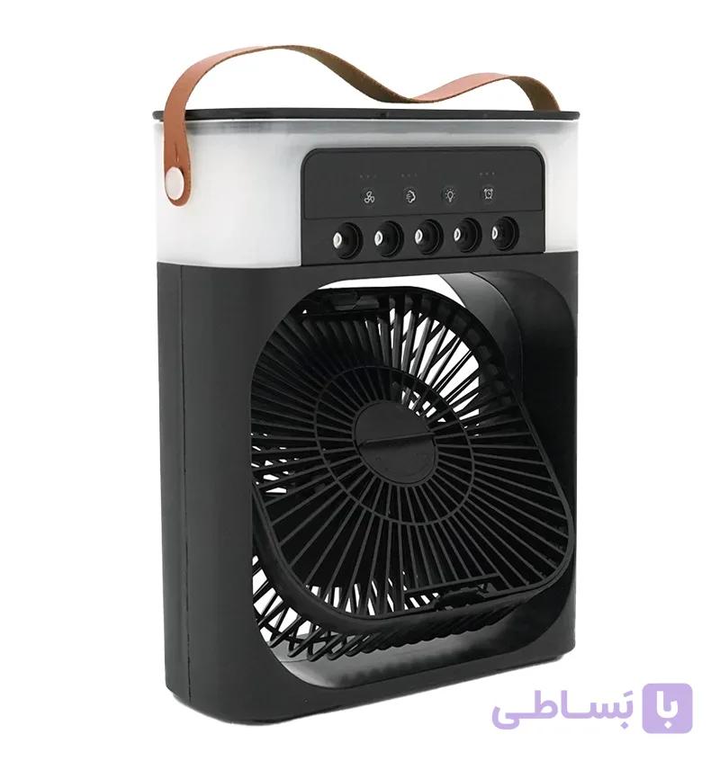 پنکه رومیزی Air Cooler Fan مدل مه‌پاش دار با چراغ LED هفت رنگ و تغذیه USB — تصویر 1