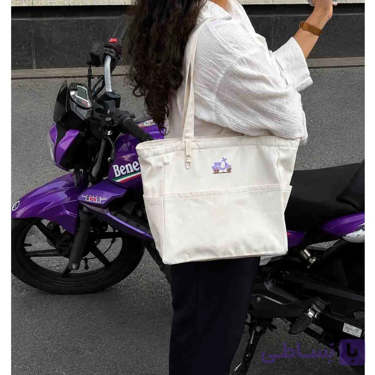 کیف سپید ستی مدل وسپا — تصویر 1