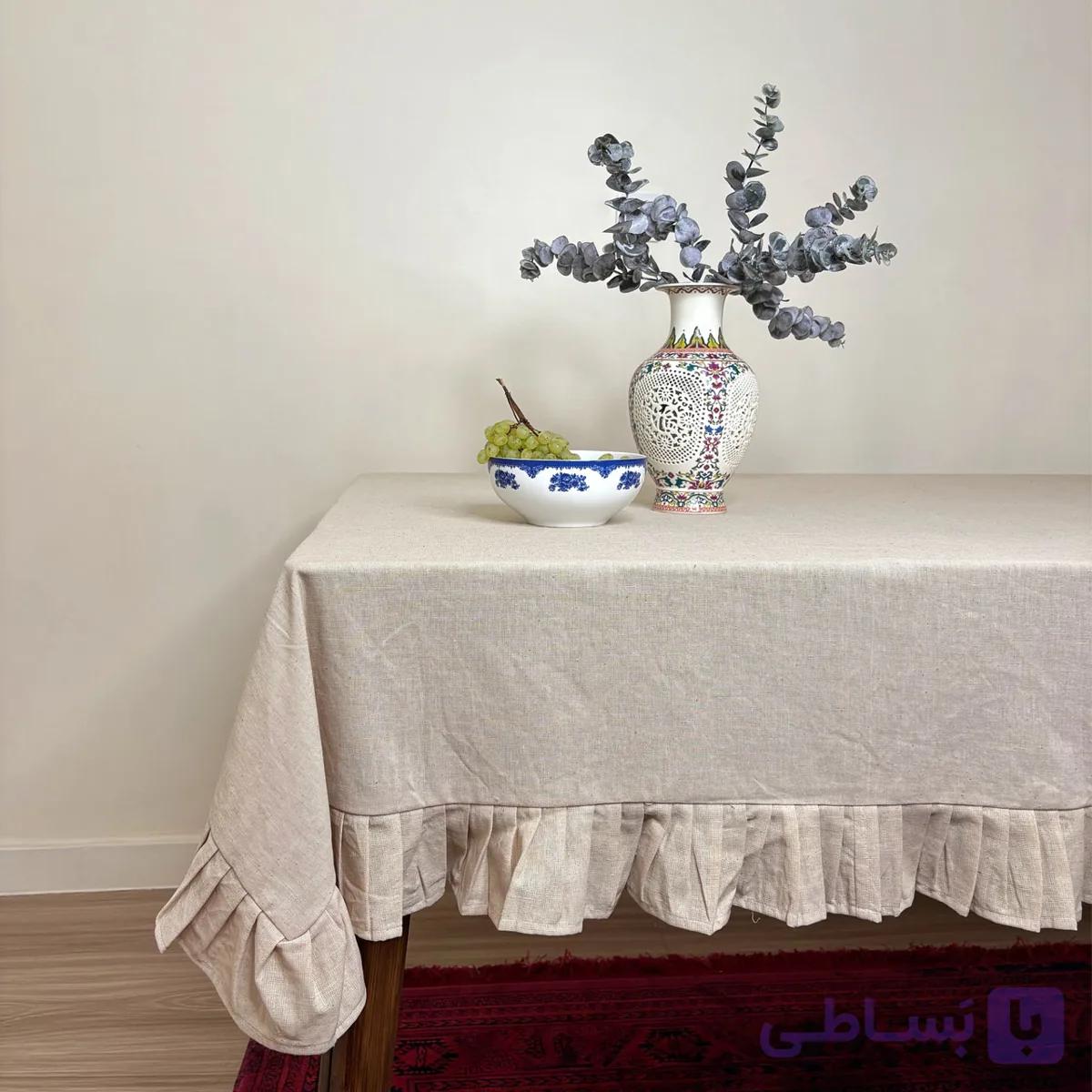 رومیزی چین دار سایز 110×150 سانتی‌متر — تصویر 1
