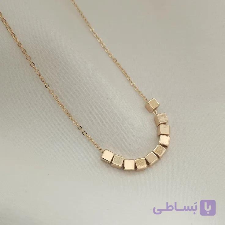 گردنبند آویز مکعبی ژوپینگ | زیورالات فاطیما