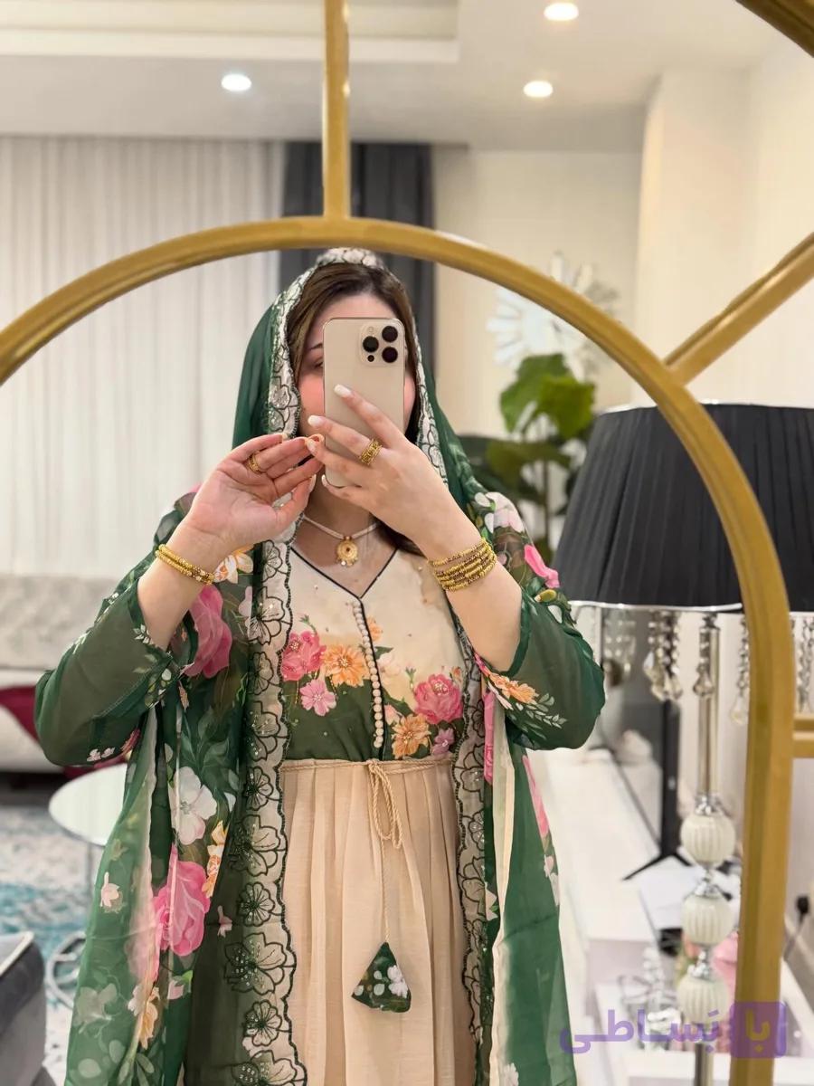 ست هندی با شال — تصویر 1