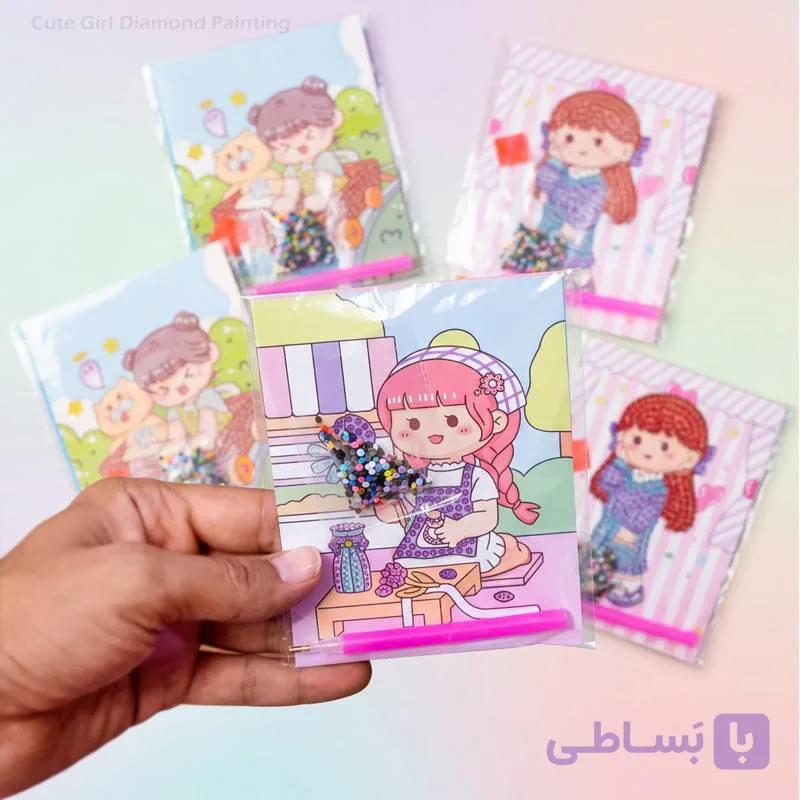 نقاشی الماسی دختر کیوت — تصویر 1