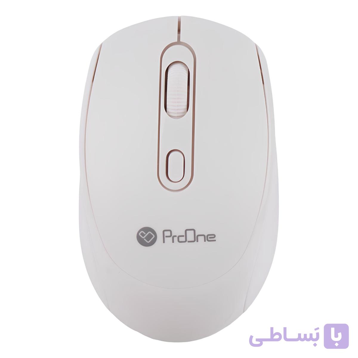 ماوس بی سیم 4 دکمه ای پرووان مدل ProOne PMW75 Wireless White — تصویر 1