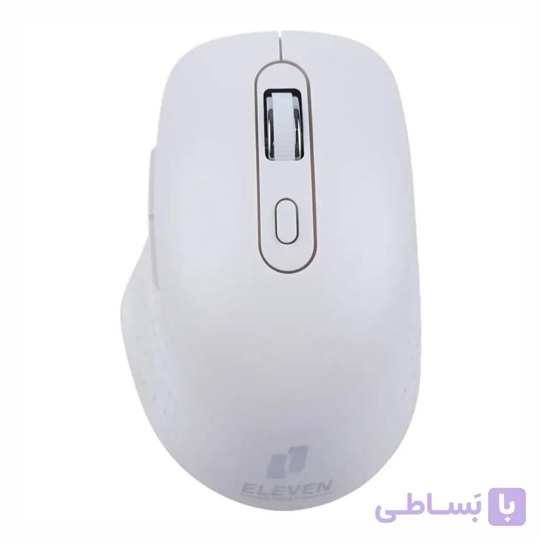 ماوس بی سیم بی صدای 6 دکمه الون مدل ELEVEN WM917 Silent (سفید) — تصویر 1