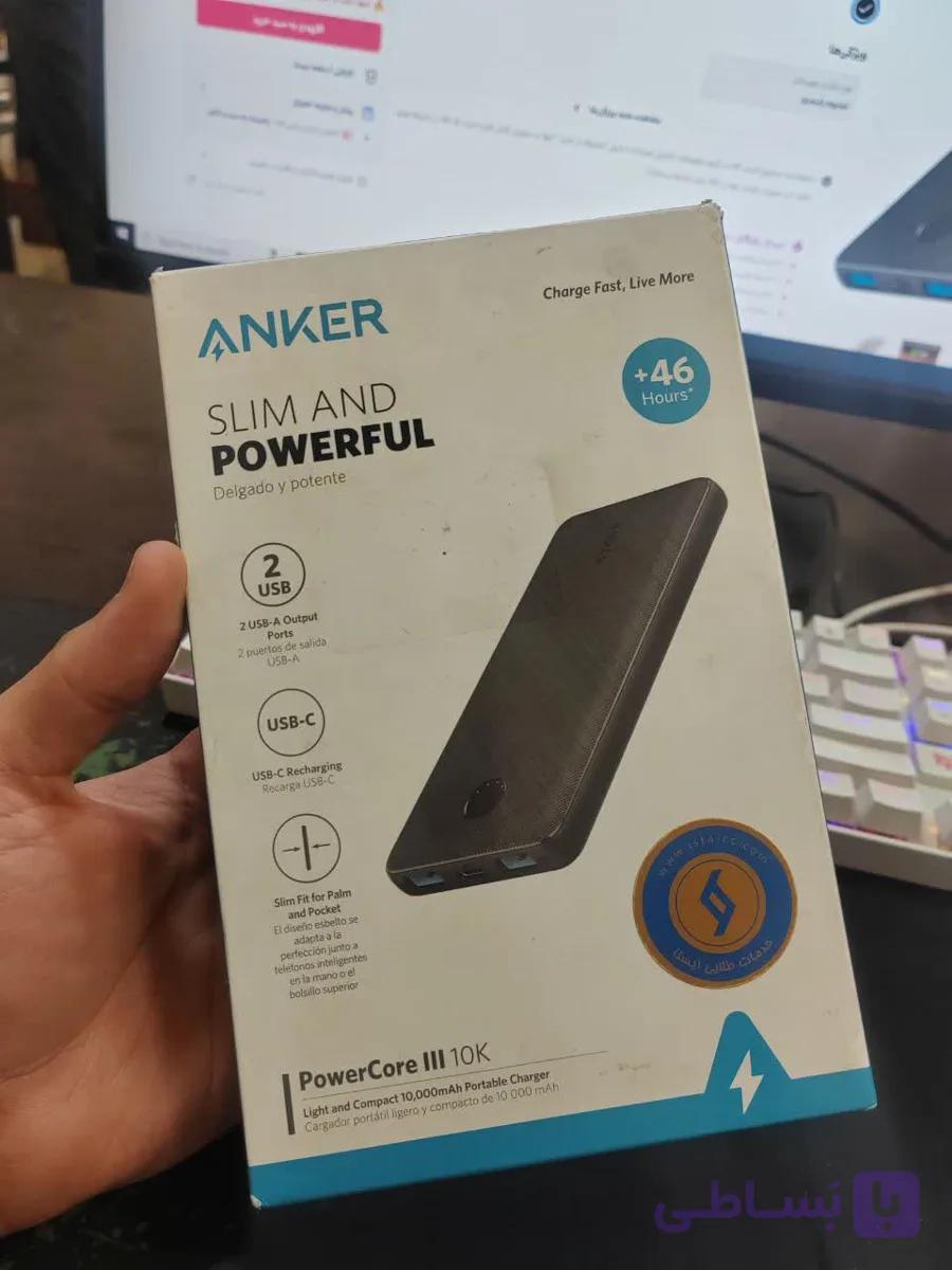 پاوربانک انکر مدل PowerCore III A1247 ظرفیت 10000 میلی آمپر ساعت – اورجینال و اصلی — تصویر 1