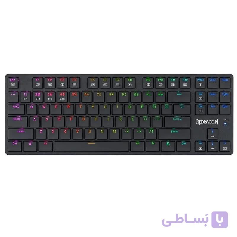 کیبورد بی سیم مخصوص بازی ردراگون مدل ANUBIS K539W RGB- سفید سوییچ قهوه ای – اورجینال و اصلی — تصویر 1