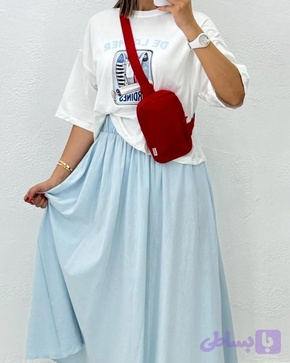 دامن لینن زنانه کد 50193