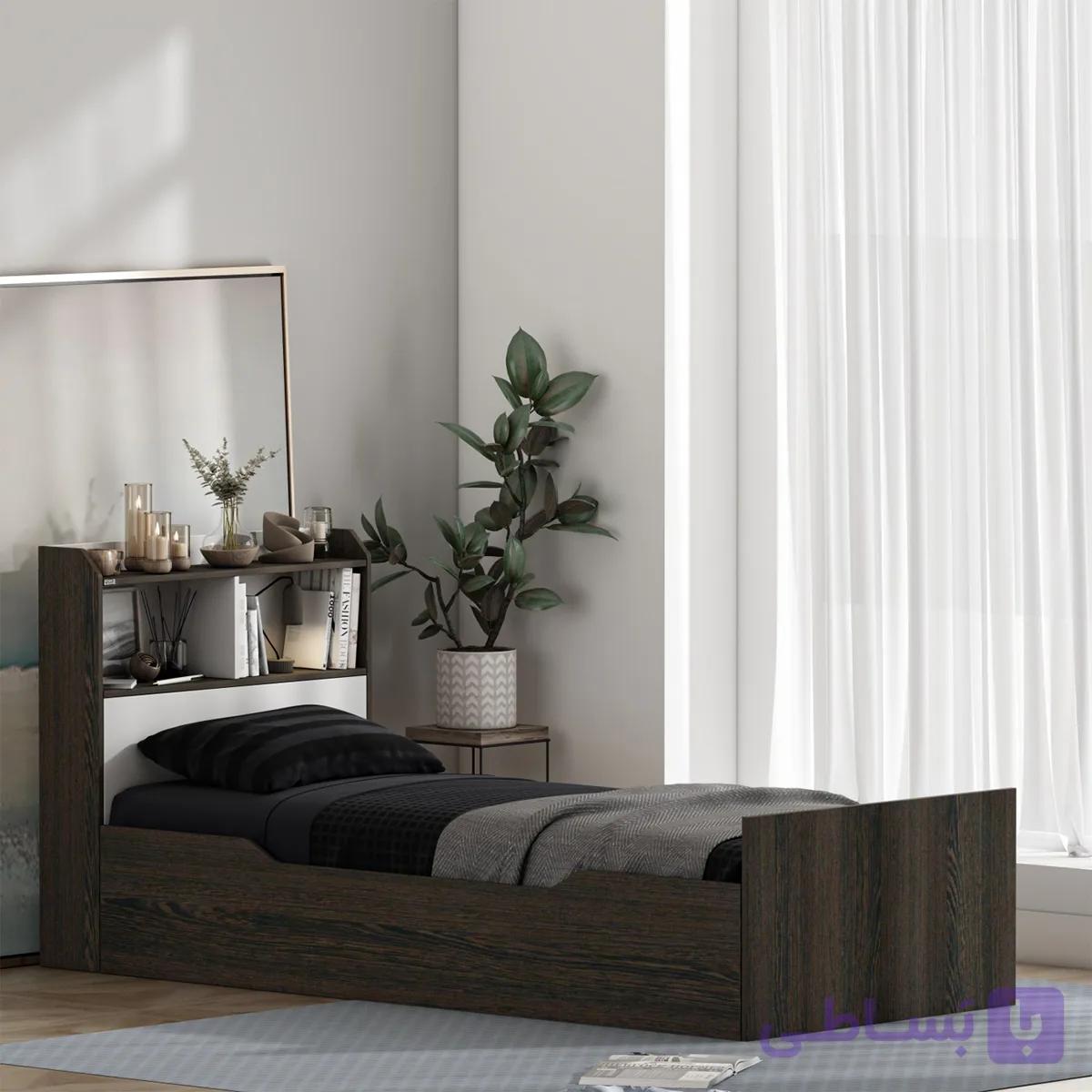 تخت‌خواب ملامینه یک نفره اعیان مدل FH986 سایز 90 * 200 سانتی‌متر — تصویر 1