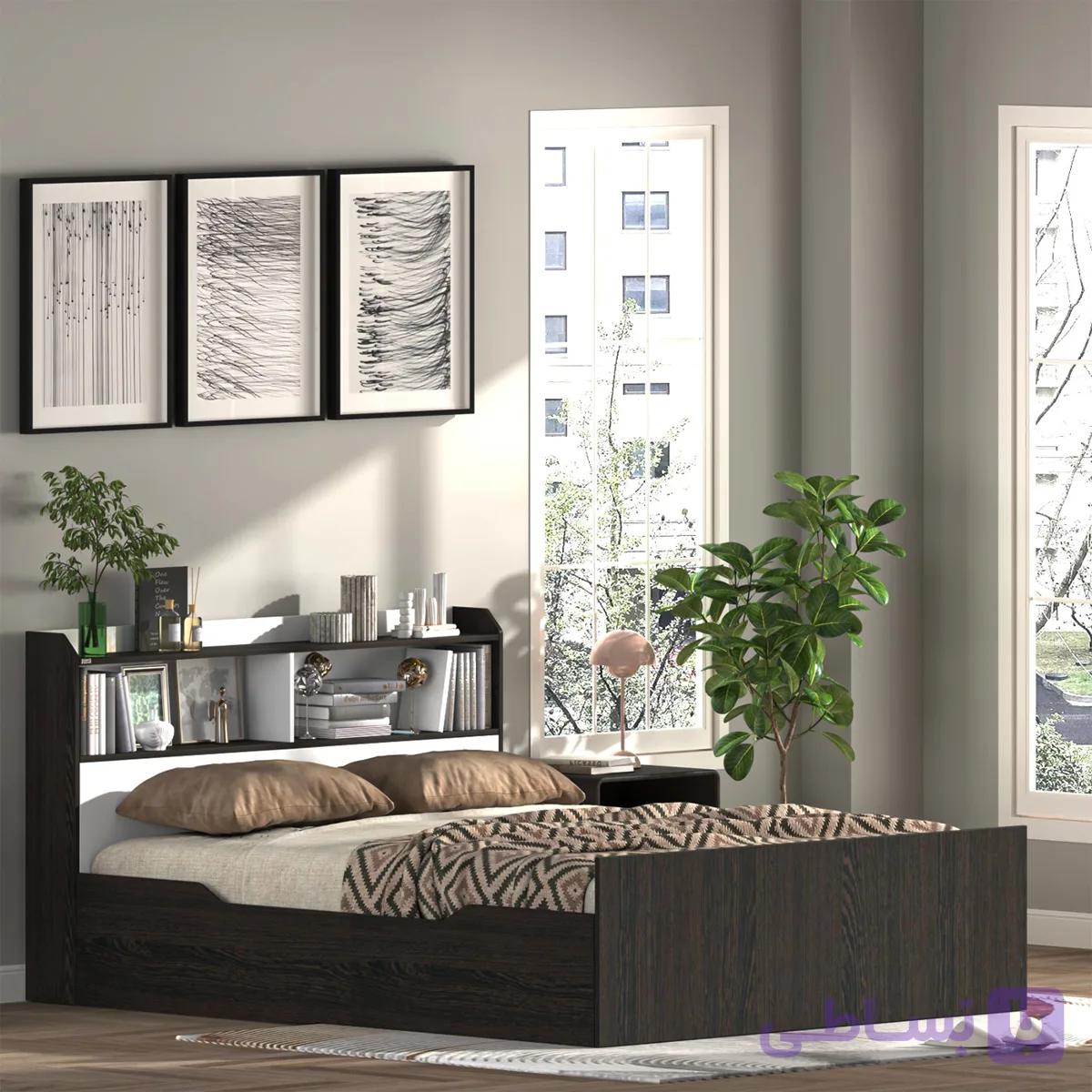 تخت‌خواب ملامینه دو نفره اعیان مدل FH988 سایز 160 * 200 سانتی‌متر — تصویر 1