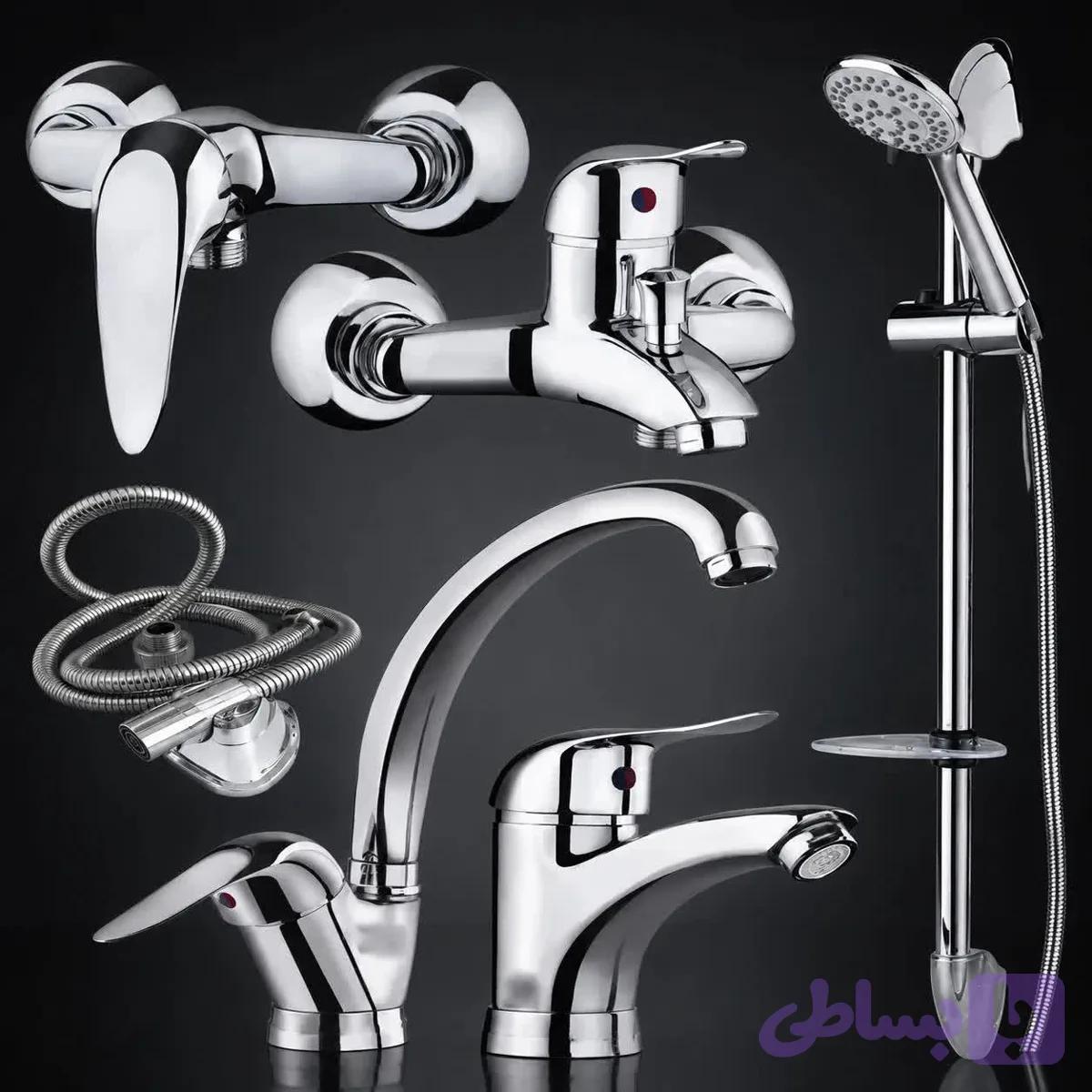 شیرآلات اردکی پک ۶ عددی کروم