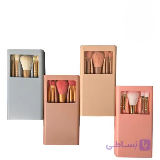 ست براش جعبه ای ۵ تیکه آرایشی آینه دار