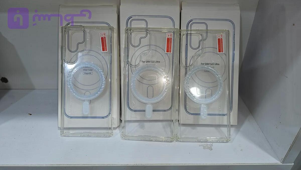 قاب شفاف محافظ لنزدار مگ سیف فعال سامسونگ s22 ultra