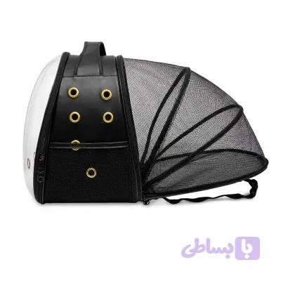 کیف حمل پرنده پارک دار چرمی + چوب نشیمن+ دانخوری