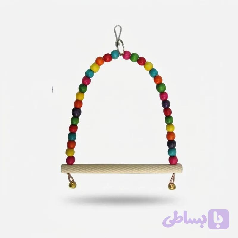 تاب بازی چوبی مخصوص پرندگان سایز متوسط