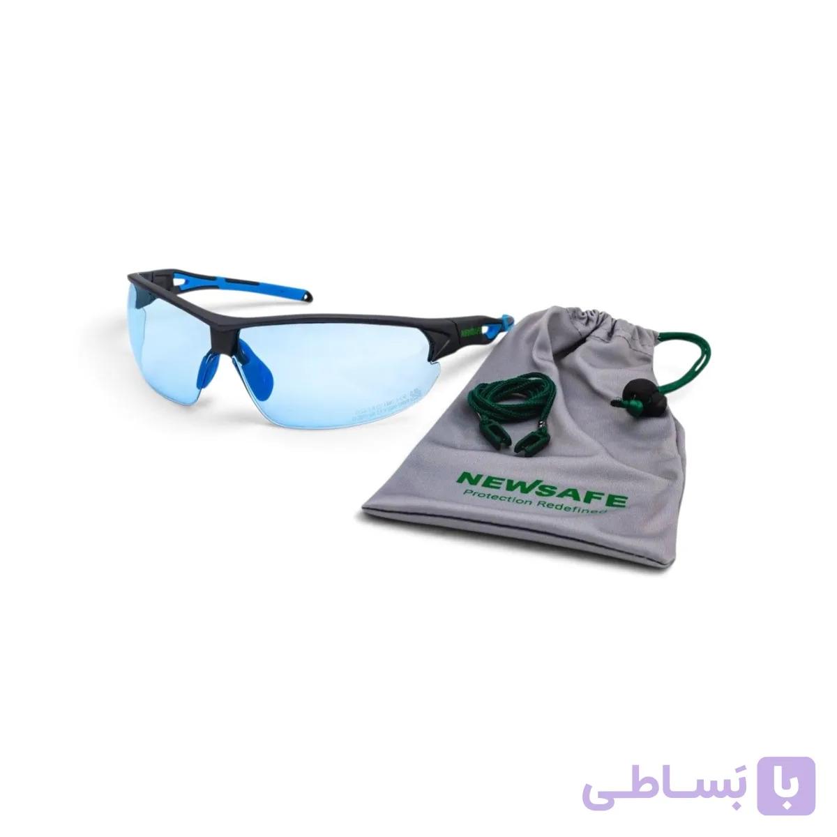 عینک ایمنی نیوسیف مدل TITAN تیتان (آبی) — تصویر 1
