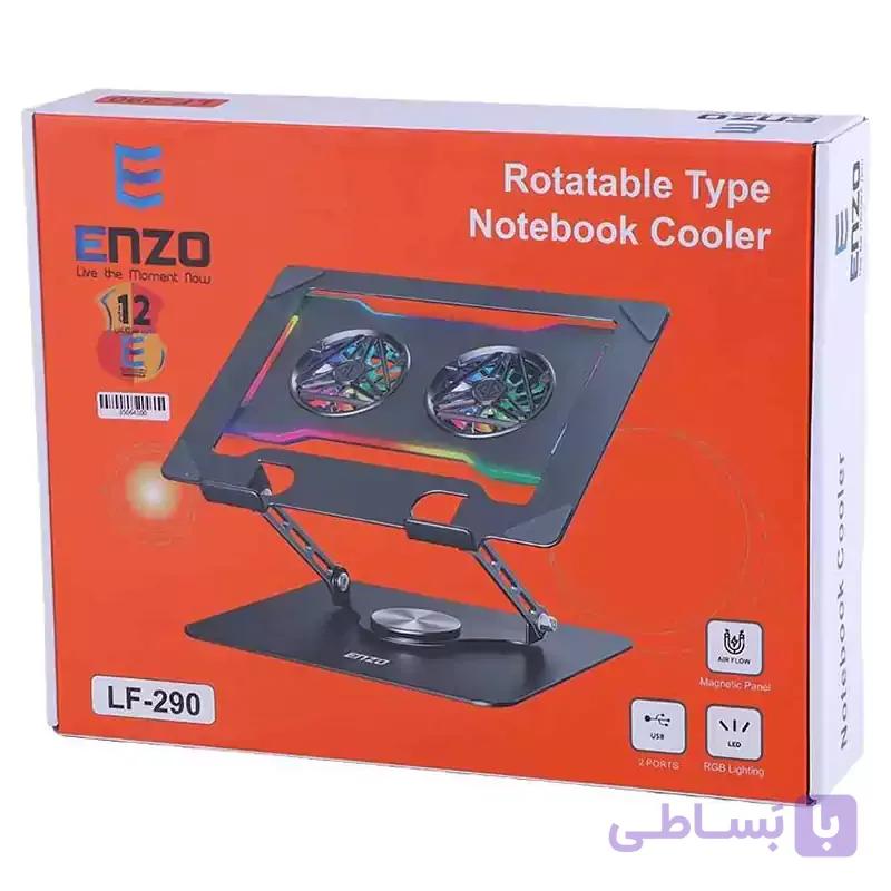 کول پد و استند لپ تاپ و تبلت 2 فن گیمینگ انزو Enzo LF-290 — تصویر 1