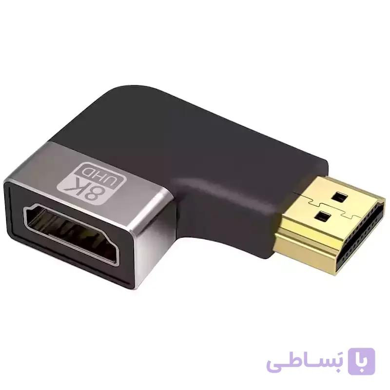 تبدیل نری به مادگی HDMI 8K فلت 90 درجه Left دی نت D-NET — تصویر 1