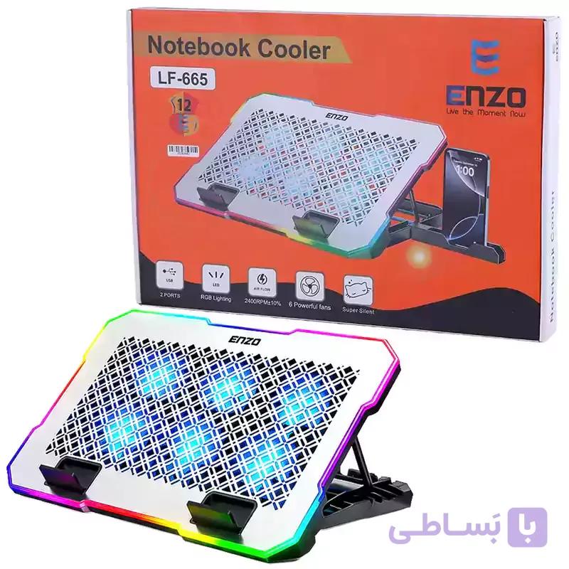کول پد لپ تاپ گیمینگ 6 فن انزو Enzo LF-665 — تصویر 1
