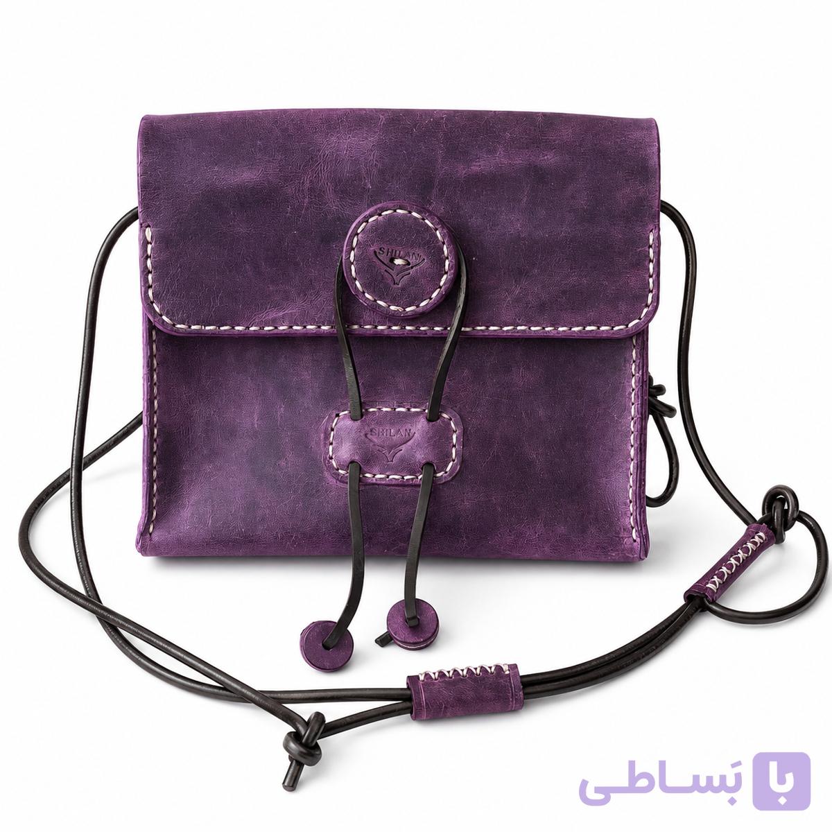 کیف چرمی دست‌دوز «پیچک» | چرم طبیعی گاوی افکتی | گالری چرم شیلان — تصویر 1