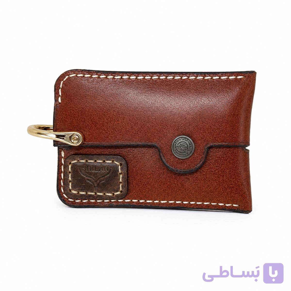 جاکارتی چرم طبیعی دست‌دوز مدل غلاف | چرم گاوی با ظرفیت ۱۰ کارت — تصویر 1