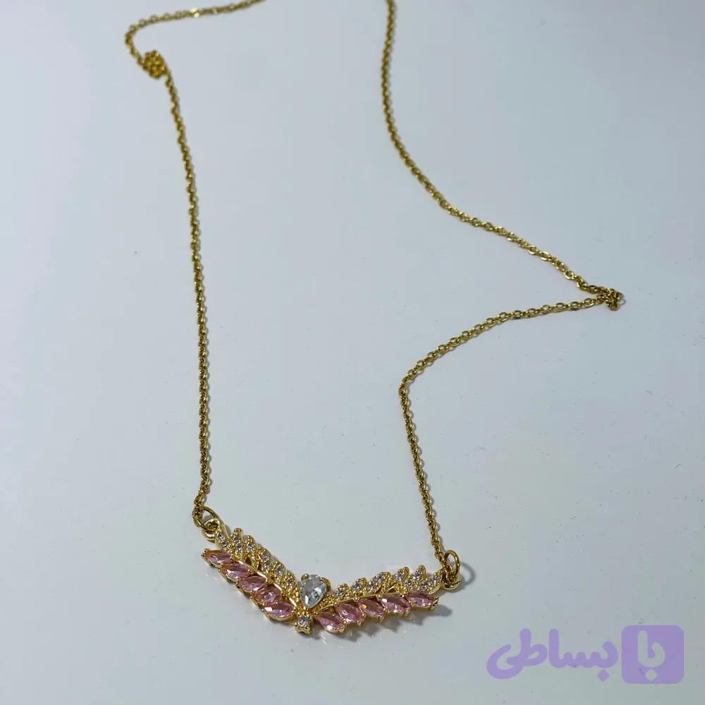گردنبند طرح برگ زنانه — تصویر 1