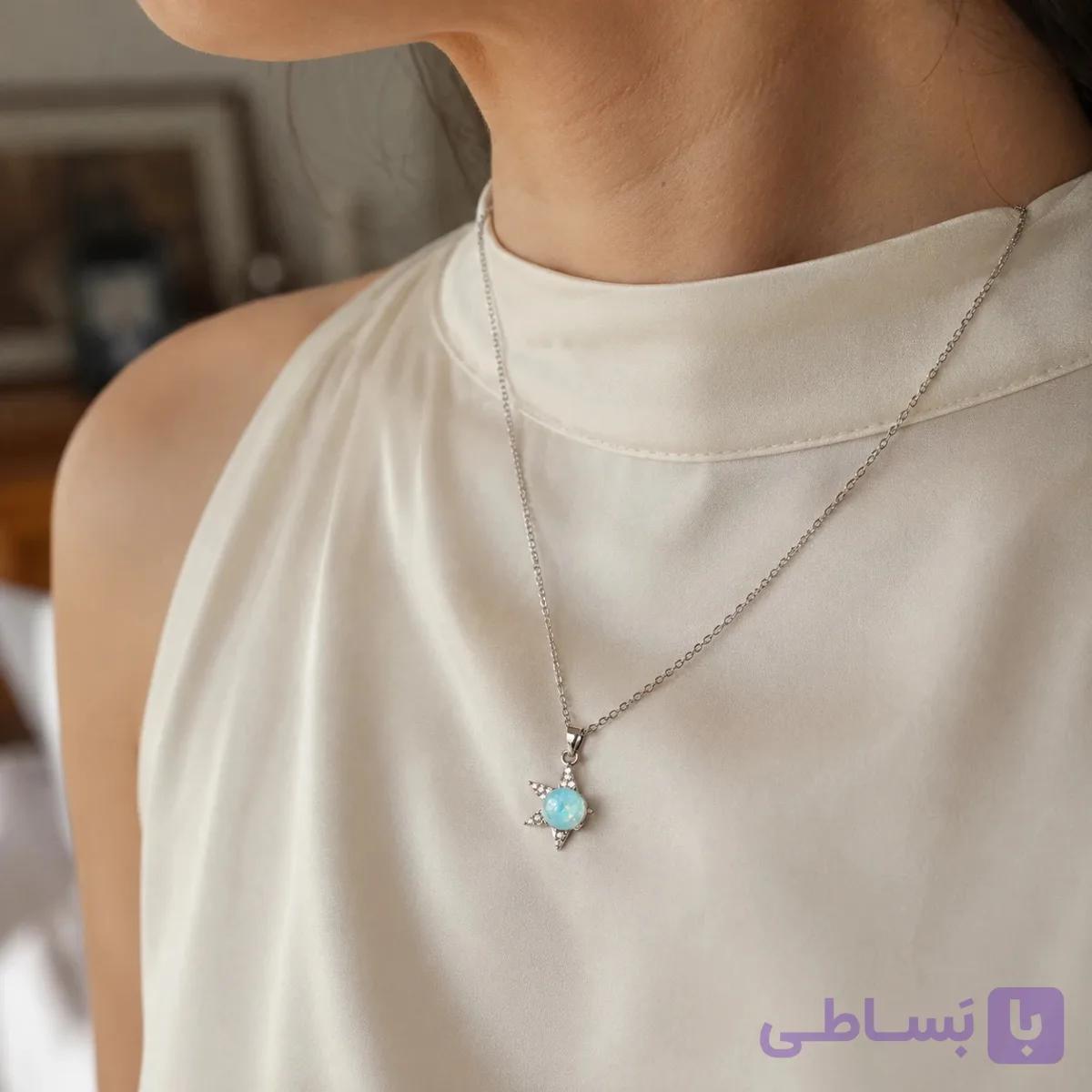 گردنبند استیل ضدزنگ مدل ستاره قطبی — تصویر 1