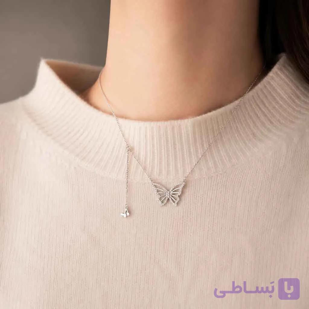 گردنبند Stainless Steel مدل پروانه