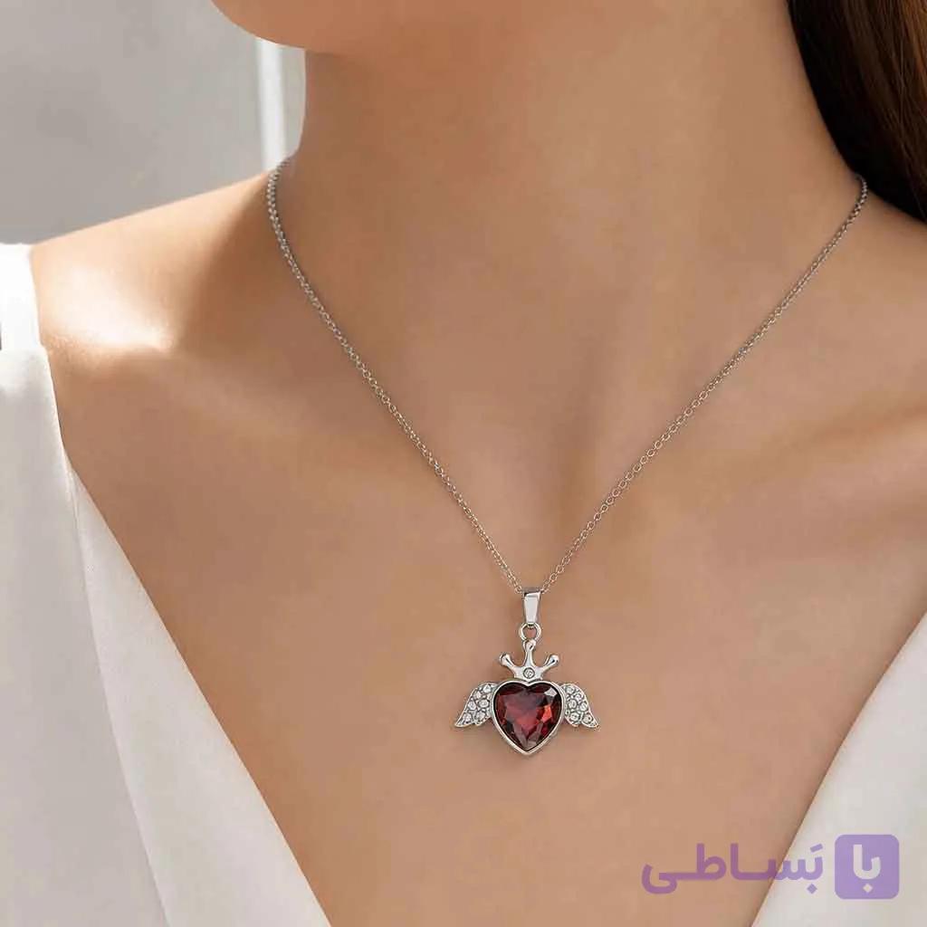 گردنبند Stainless Steel مدل قلب فرشته