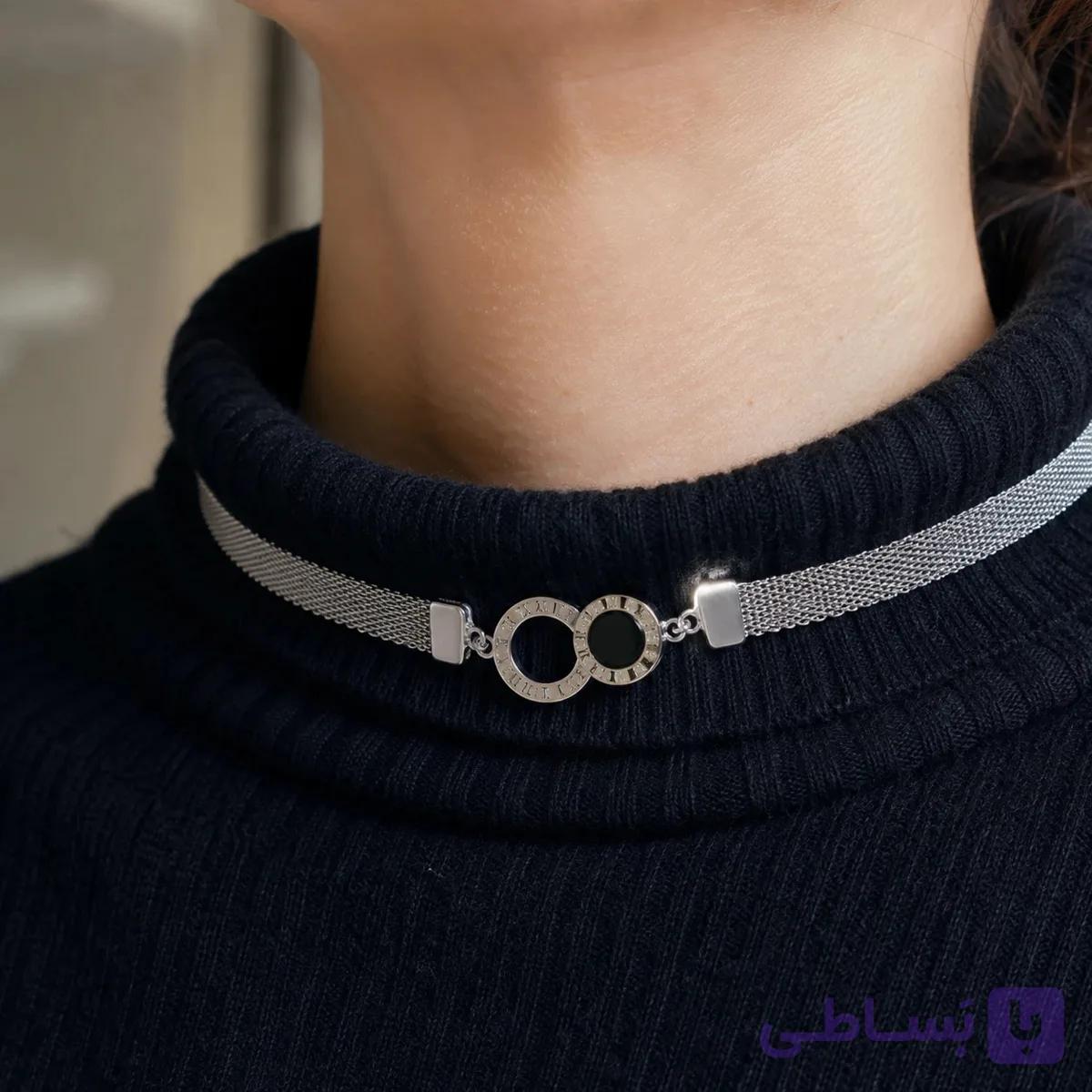 گردنبند استیل ضدزنگ مدل کنتراست