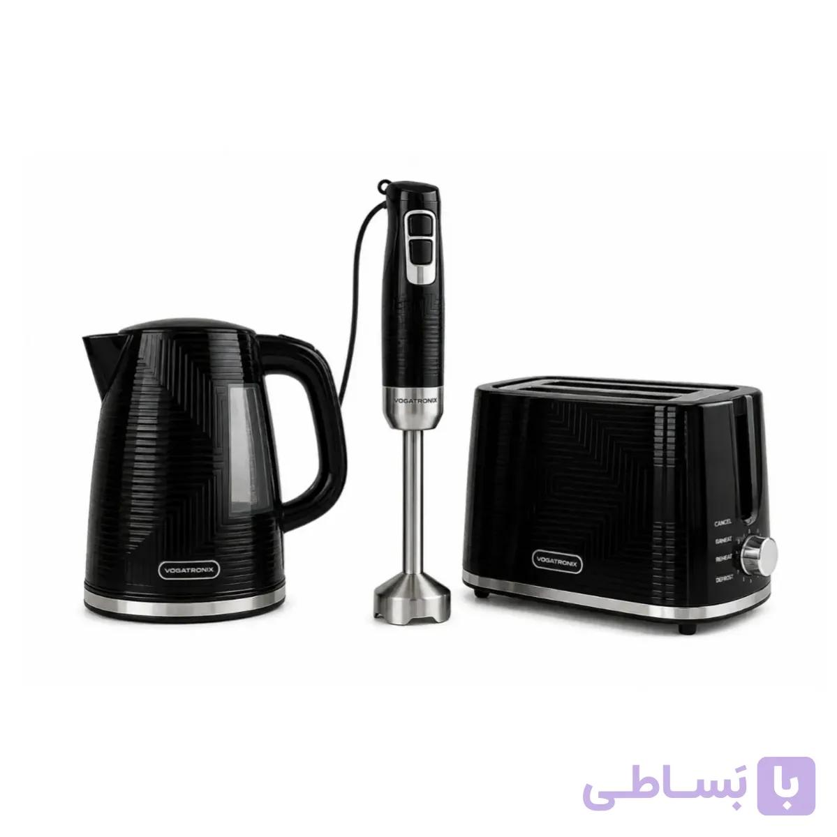 ست صبحانه سه‌تکه وگاتی VOGATRONIX مدل VE-237؛ کتری، توستر و همزن — تصویر 1