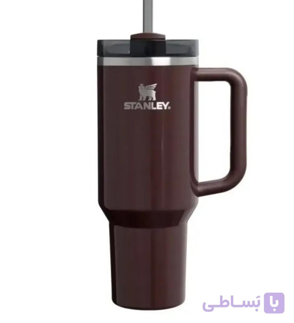 ماگ مسافرتی Stanley Quencher H2.0 FlowState مدل 40 اونس، استیل ضدزنگ، رنگ Mahogany Gloss، عایق خلأ دو جداره، درب سه‌حالته ضدنشت و دسته ارگونومیک — تصویر 1