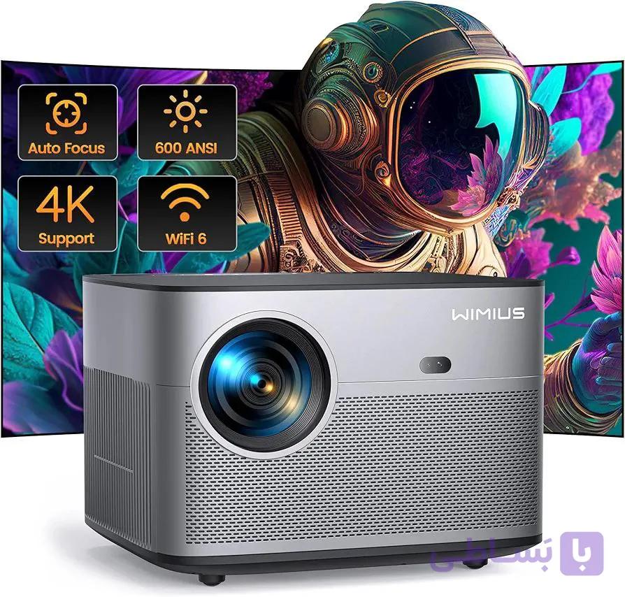 ویدئو پروژکتور هوشمند WiMiUS P64 پشتیبانی 4K و فوکوس خودکار — تصویر 1