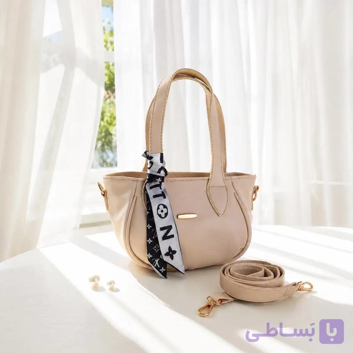 کیف زنانه دستی شیک شالدار