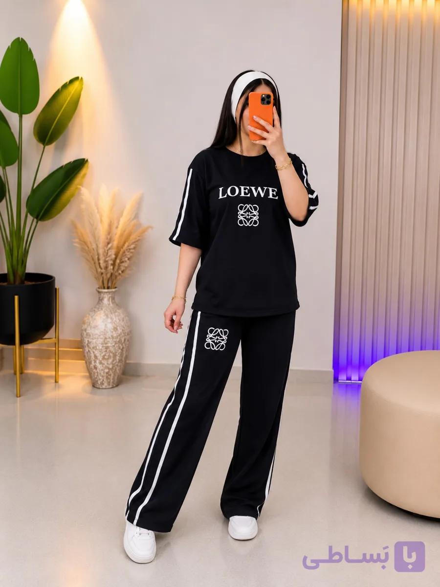ست تیشرت شلوار LOEWE جنس سوپر اسپان فول کش