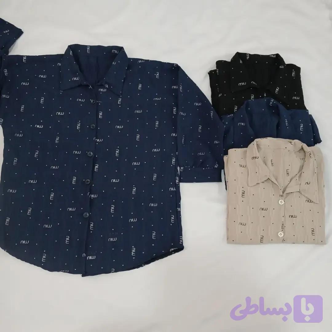شومیز کلیشه میو میو قد کار ۷۰cm سایزبندی تا ۴۸