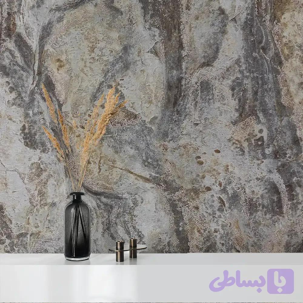 کاغذ دیواری طرح انتزاعی نقره‌ای کد ۱۱۰۹۴ — تصویر 1