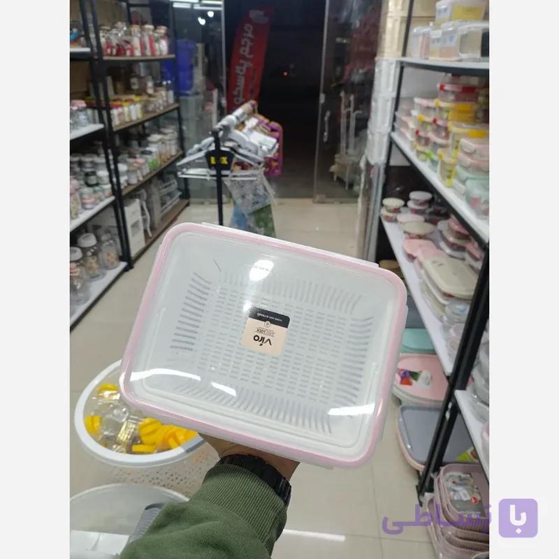 ظرف دردار سبد دار viroسایز 1 پنیر،ترشی،زیتون