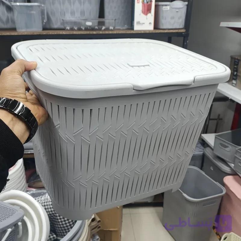 سبد لباس کوتاه لیمون طرح بامبو